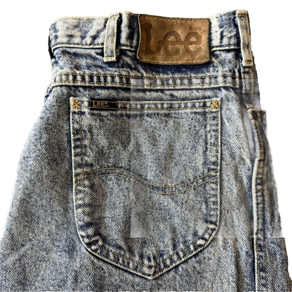 Vintage LEE Riders Union Made USA Stonewashed Blue Denim Jeans - Fits 34x28